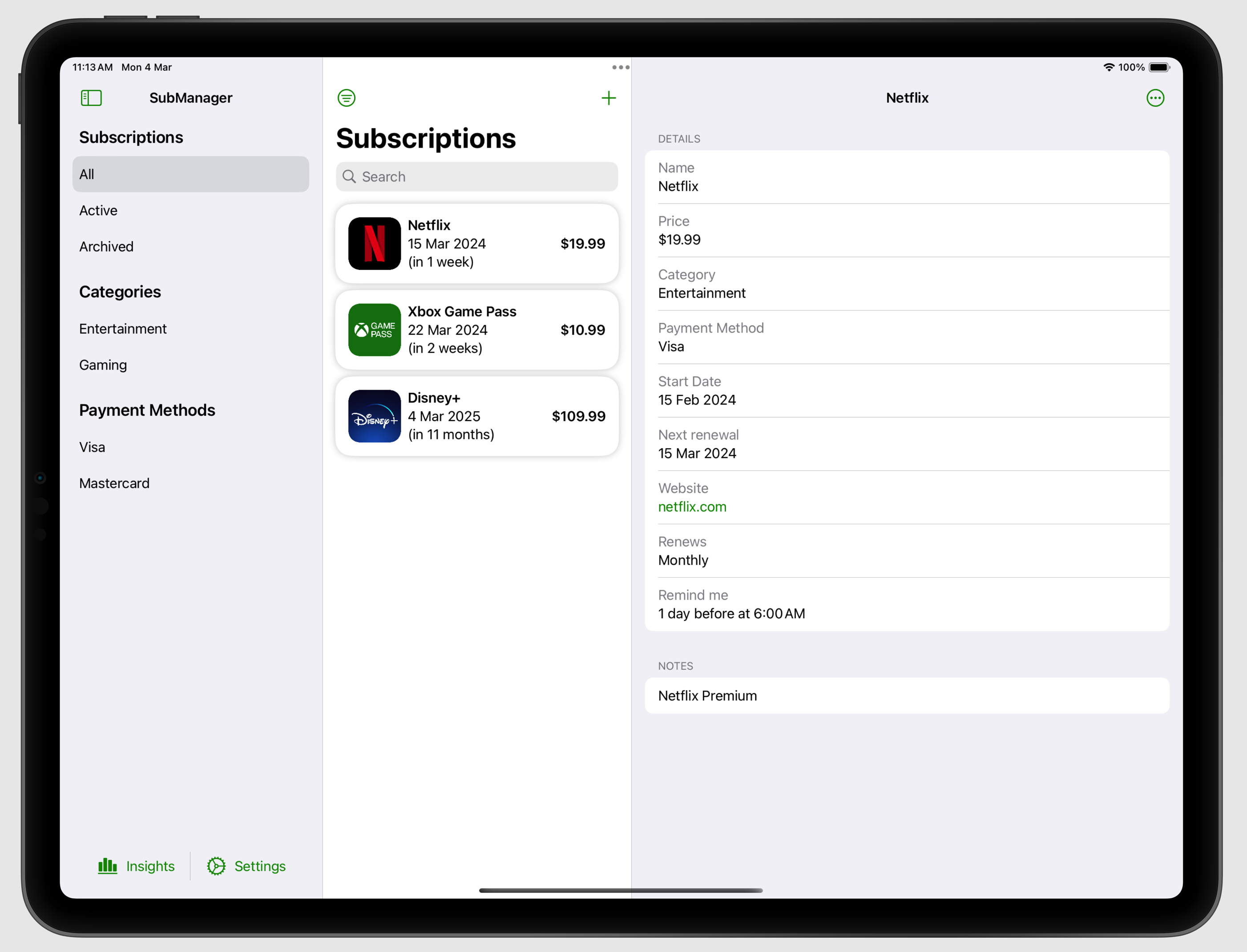 Updated iPad UI