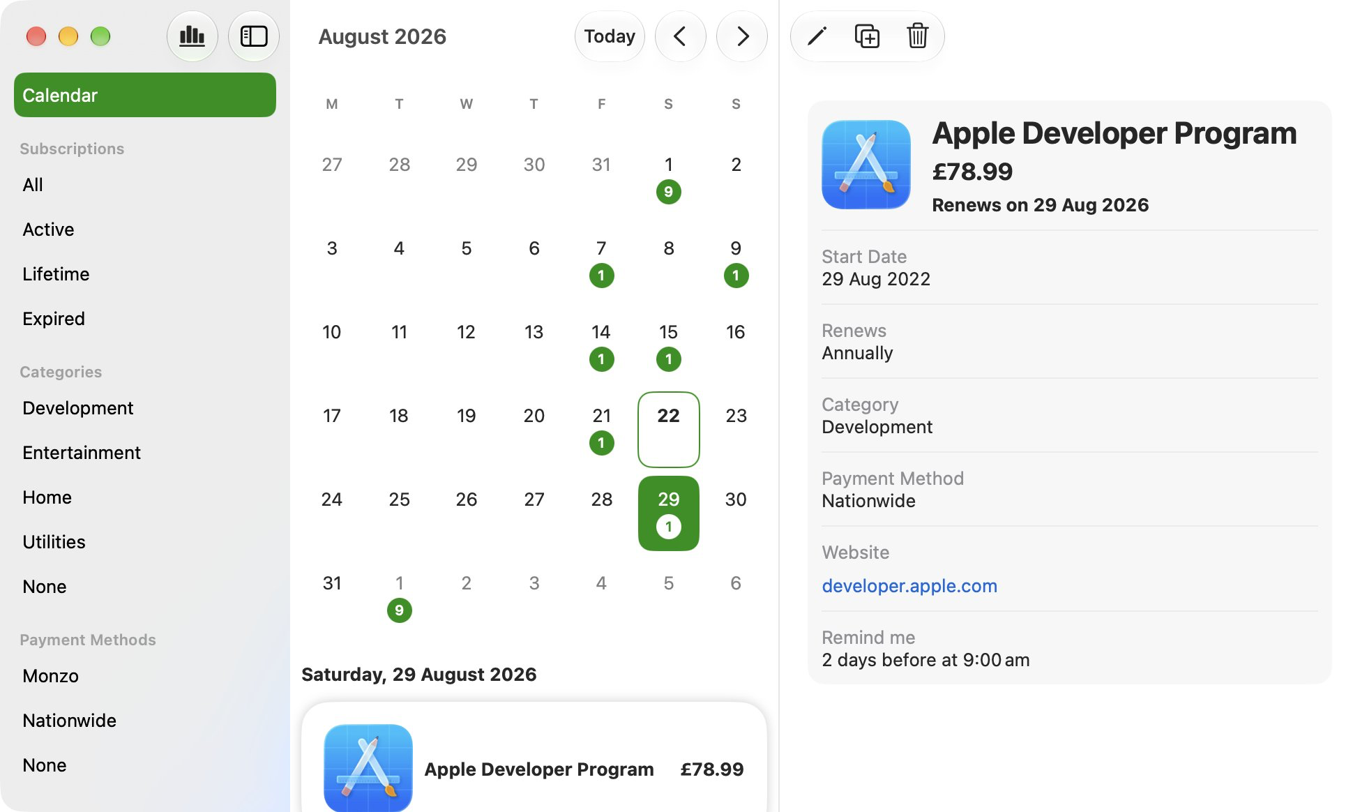 Calendar